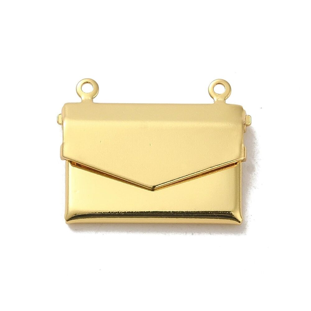 6215 10Pcs Brass Envelope Charms Gold Plated Openable Envolope Charms 2